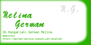 melina german business card